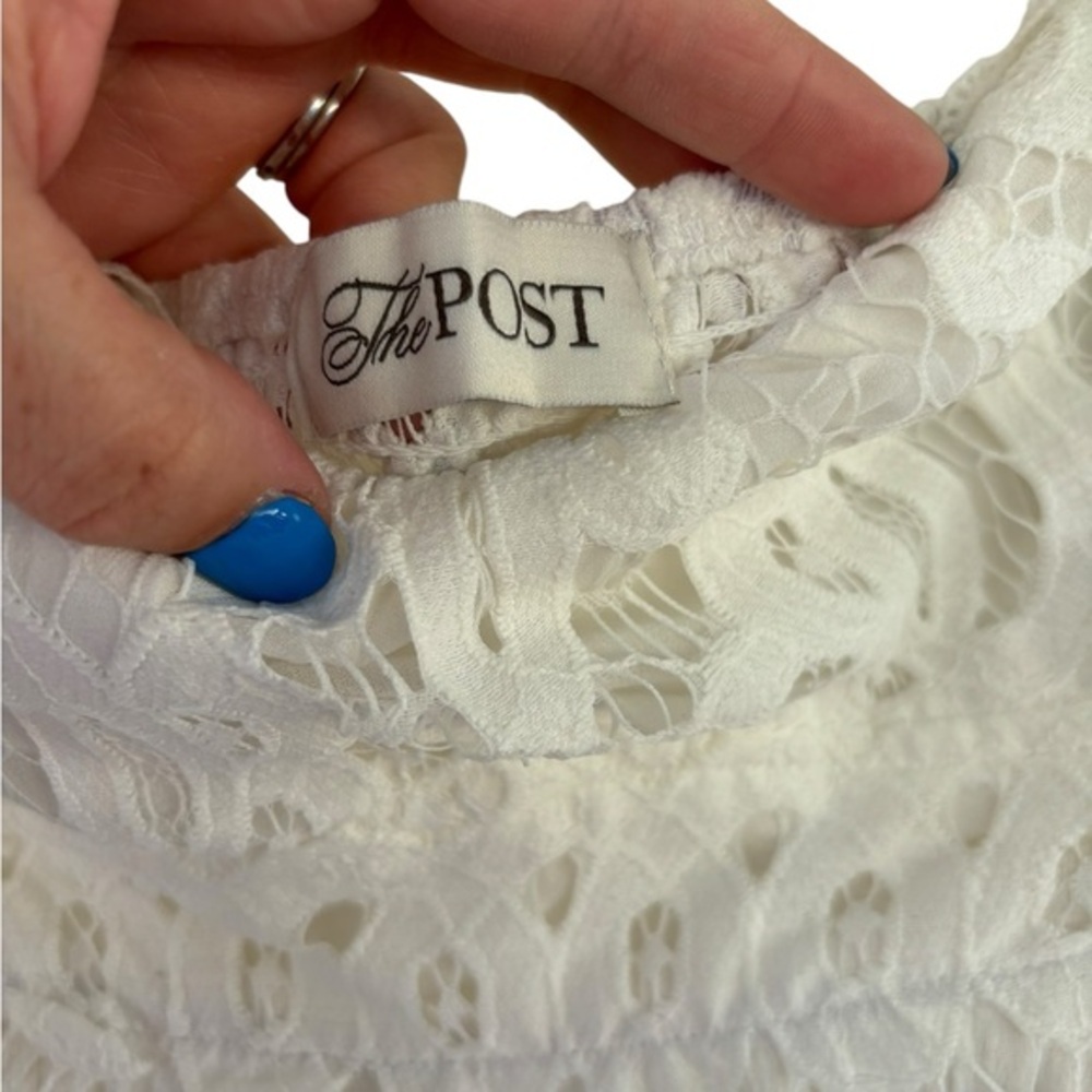 The Post Strapless White Lace‎ Bust Maxi Dress Size Medium - Picture 4 of 6